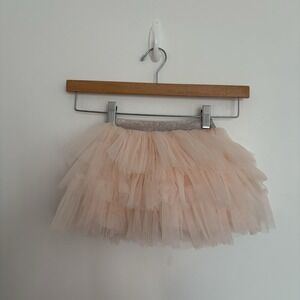 Mamino Girls Toddlers Tutu Tulle Shirt Size 3 Years Pale Pink Silver Balletcore